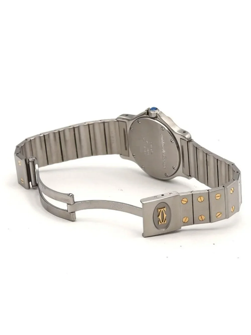 Cartier Santos Octagon LM Stainless Steel Yellow Gold Quartz Watch